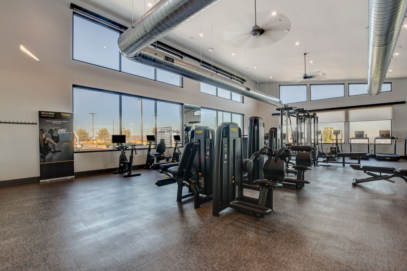 Fitness center at the Heritage at Stonebridge clubhouse